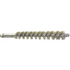 Double Stem/Single Spiral Tube Brush: 1" Dia, 6-1/4" OAL, Brass Bristles