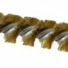 Double Stem/Single Spiral Tube Brush: 9/16" Dia, 6-1/4" OAL, Brass Bristles