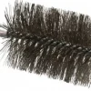 Double Stem/Spiral Tube Brush: 3" Dia, 7-1/4" OAL, Stainless Steel Bristles