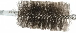 Double Stem/Spiral Tube Brush: 2-1/2" Dia, 7-1/4" OAL, Stainless Steel Bristles