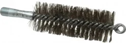 Double Stem/Spiral Tube Brush: 1-3/4" Dia, 7-1/4" OAL, Stainless Steel Bristles
