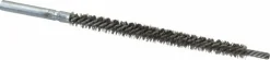 Double Stem/Spiral Tube Brush: 1/4" Dia, 4-3/4" OAL, Stainless Steel Bristles