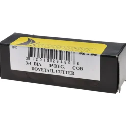 Dovetail Cutter: 45 °, 3/4" Cut Dia, 5/16" Cut Width, Cobalt