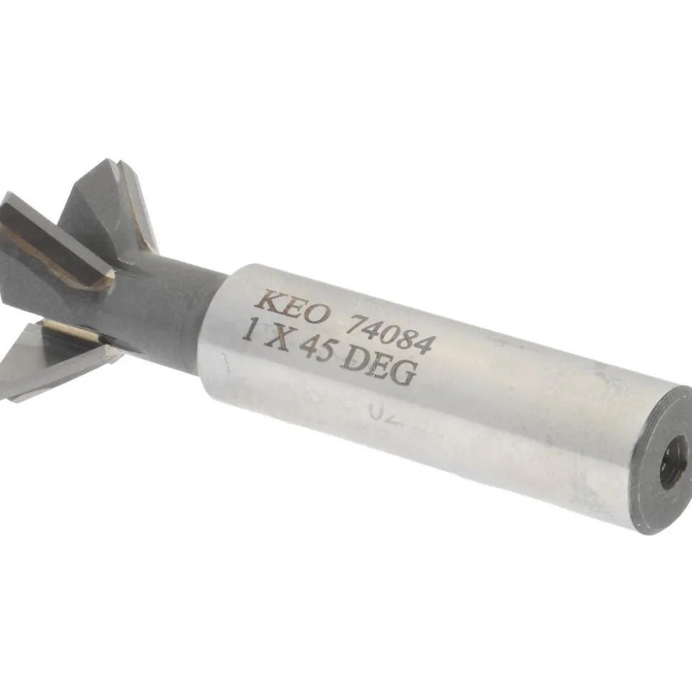 Dovetail Cutter: 45 °, 1" Cut Dia, 5/16" Cut Width, Carbide Tipped