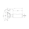 Dovetail Cutter: 45 °, 1/2" Cut Dia, 5/32" Cut Width, Carbide Tipped