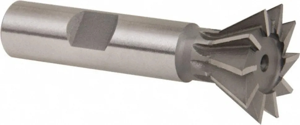 Dovetail Cutter: 60 °, 1" Cut Dia, 7/16" Cut Width, Cobalt
