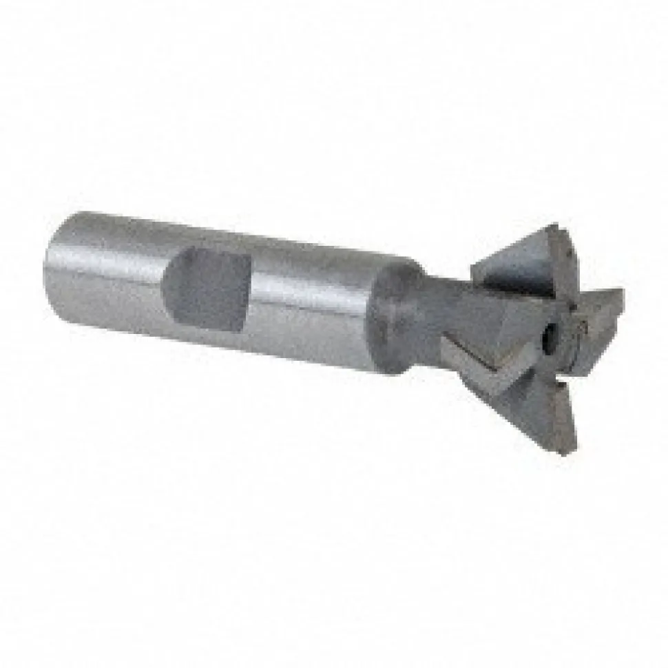 Dovetail Cutter: 60 °, 1" Cut Dia, 3/8" Cut Width, Carbide Tipped