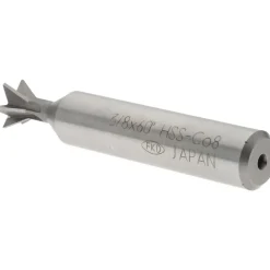 Dovetail Cutter: 60 °, 3/8" Cut Dia, 3/16" Cut Width, Cobalt
