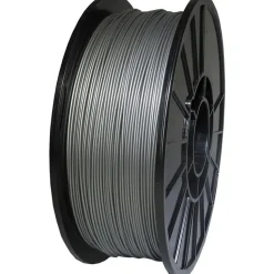 3D Printer Filaments: Filament Material: PLA; Color: Silver Metallic; Color Family: Grey; Compatible Printer Speed: 45, 300 mm/s