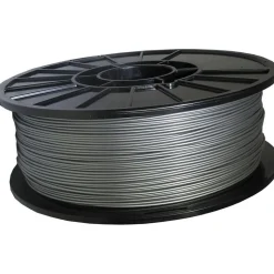 3D Printer Filaments: Filament Material: PLA; Color: Silver Metallic; Color Family: Grey; Compatible Printer Speed: 45, 300 mm/s