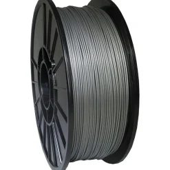 3D Printer Filaments: Filament Material: PLA; Color: Silver Metallic; Color Family: Grey; Compatible Printer Speed: 45, 300 mm/s
