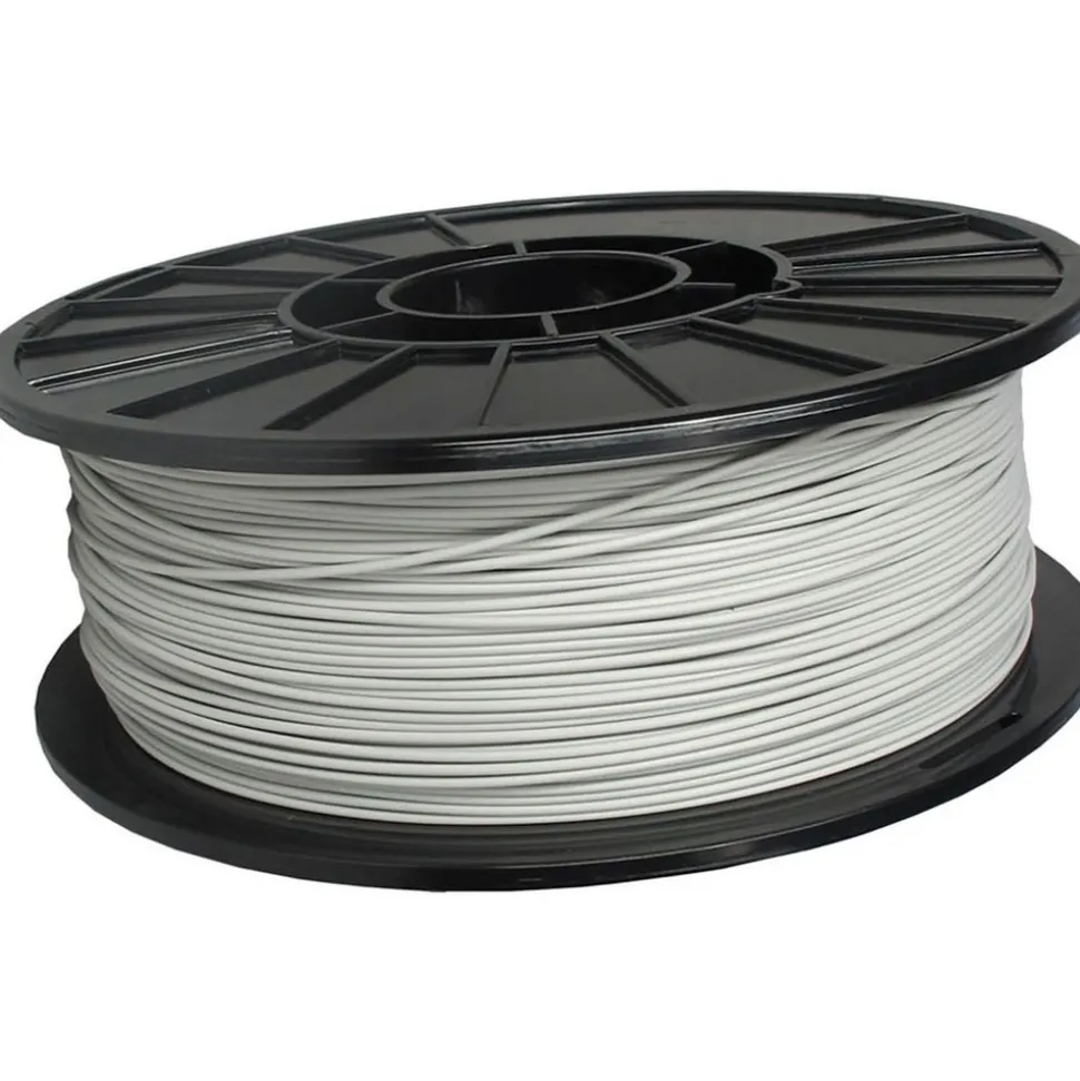 3D Printer Filaments: Filament Material: PETG; Color: Light Grey; Color Family: Grey; Compatible Printer Speed: 45, 300 mm/s