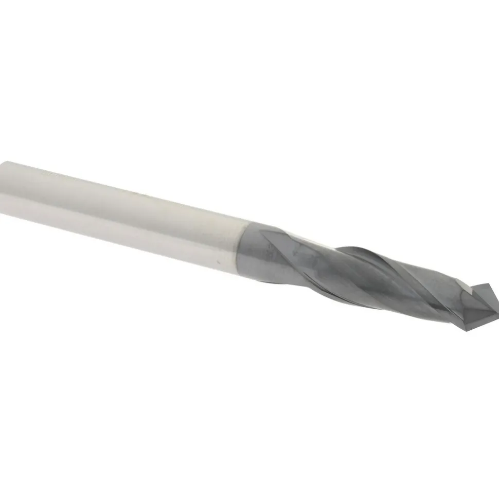 Drill Mill: 1/4" Dia, 3/4" LOC, 2 Flutes, 90 ° Point, Solid Carbide