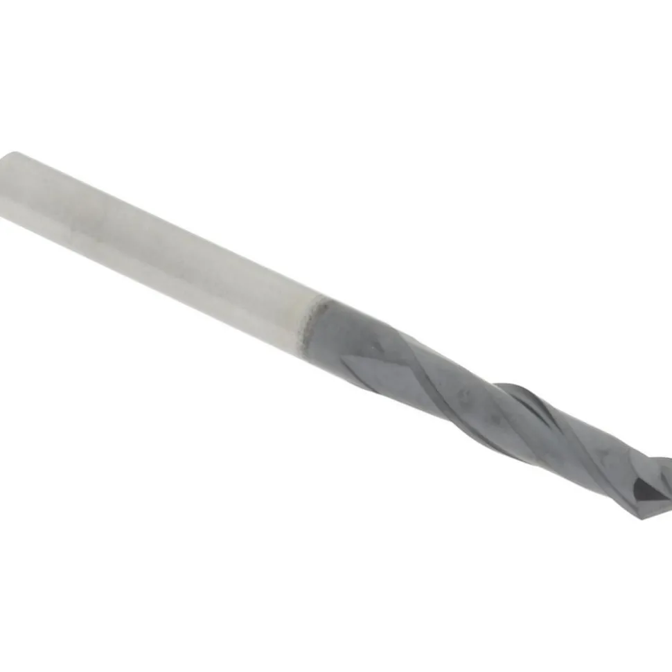 Drill Mill: 1/8" Dia, 1/2" LOC, 2 Flutes, 90 ° Point, Solid Carbide