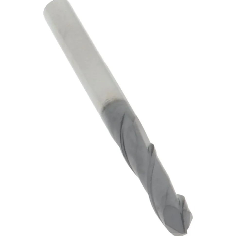 Drill Mill: 1/8" Dia, 1/2" LOC, 2 Flutes, 90 ° Point, Solid Carbide