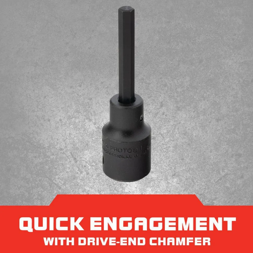 1/2" Drive, 1/4" Impact Hex Bit Socket