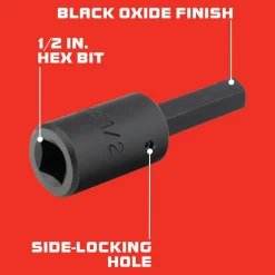 1/2" Drive, 1/2" Impact Hex Bit Socket