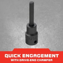 1/2" Drive, 5/16" Impact Hex Bit Socket