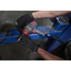DXS® Air Impact Wrench: 1/2" Drive, Standard Anvil, 1350 BPM, 8500 RPM, Gray