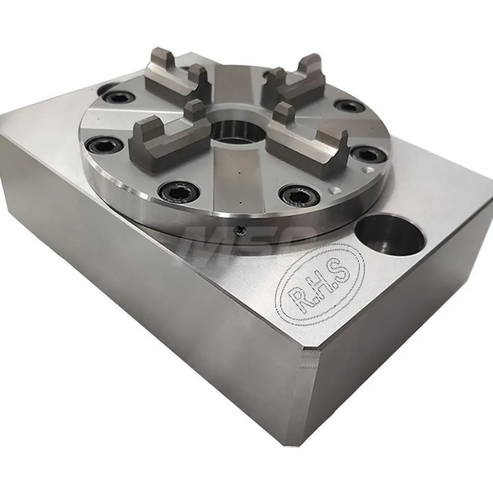EDM Chucks: Chuck Size: 100mm; System Compatibility: Erowa ITS; Actuation Type: Pneumatic; Material: Stainless Steel