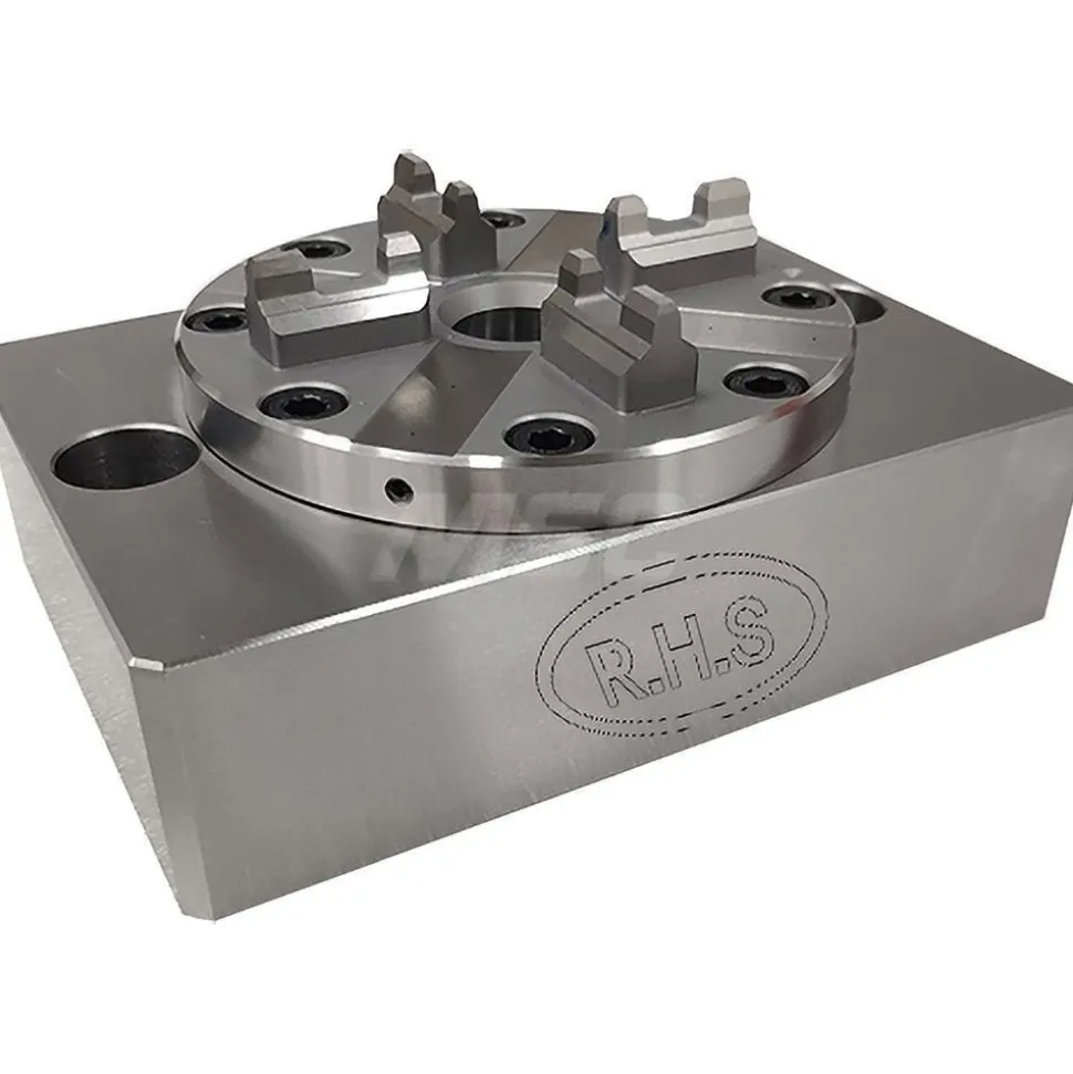 EDM Chucks: Chuck Size: 100mm; System Compatibility: Erowa ITS; Actuation Type: Pneumatic; Material: Stainless Steel