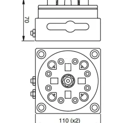 EDM Chucks: Chuck Size: 110mm x 70mm; System Compatibility: Macro, System 3R; Actuation Type: Pneumatic; Material: Stainless Steel
