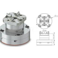 EDM Chucks: Chuck Size: 130mm x 97.5mm; System Compatibility: Macro, System 3R; Actuation Type: Pneumatic; Material: Stainless Steel