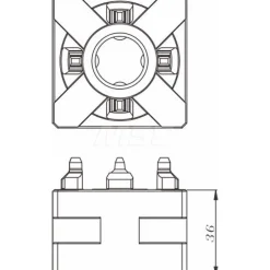 EDM Chucks: Chuck Size: 56mm x 56mm x 36mm; System Compatibility: Erowa ITS; Actuation Type: Manual; Material: Stainless Steel