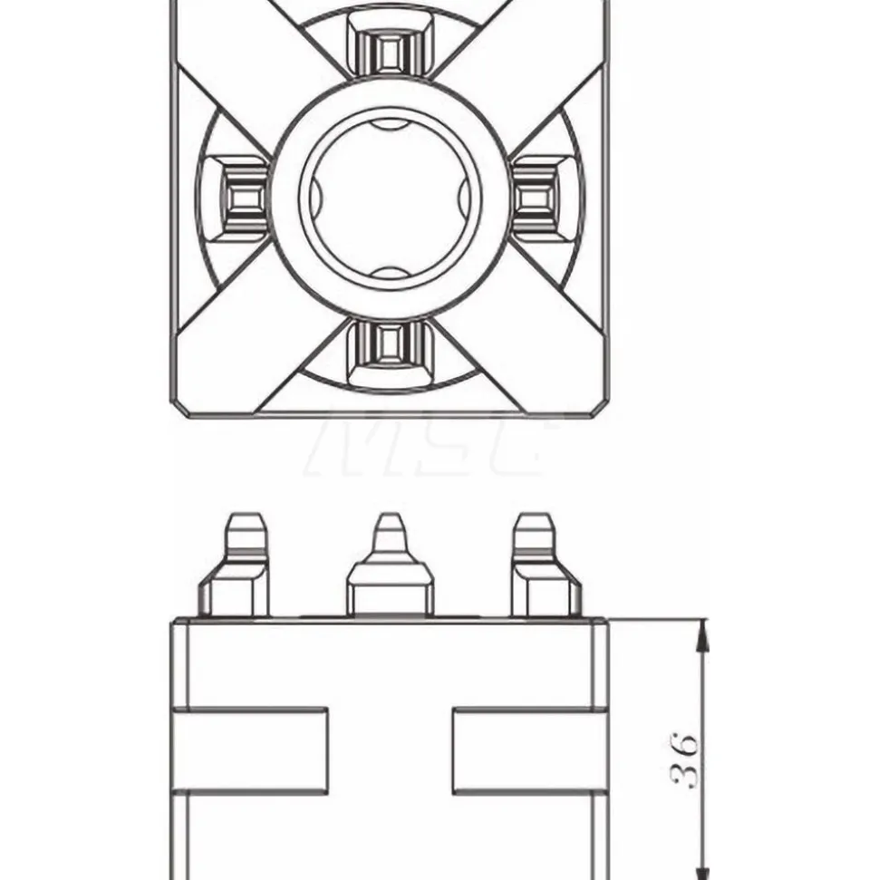 EDM Chucks: Chuck Size: 56mm x 56mm x 36mm; System Compatibility: Erowa ITS; Actuation Type: Manual; Material: Stainless Steel