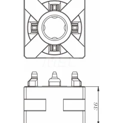 EDM Chucks: Chuck Size: 56mm x 56mm x 36mm; System Compatibility: Erowa ITS; Actuation Type: Manual; Material: Stainless Steel