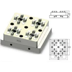 EDM Chucks: Chuck Size: 200mm x 170mm x 77.5mm; System Compatibility: Erowa ITS; Actuation Type: Pneumatic; Material: Stainless Steel