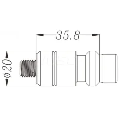 EDM Clamping Accessories: Accessory Type: Spigot; System Compatibility: Erowa ITS; For Use With: Erowa ITS/RHS ITS