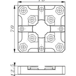 EDM Clamping Pallets: Plate Width/Diameter (mm): 70.00
