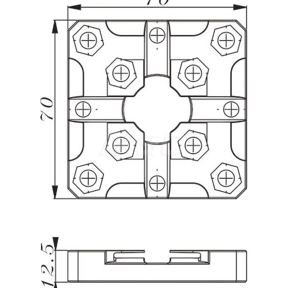 EDM Clamping Pallets: Plate Width/Diameter (mm): 70.00