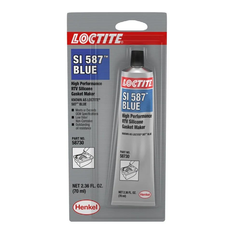 Elastic Sealant: 70 mL Tube, Blue, RTV Silicone