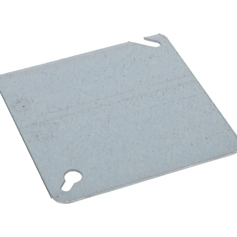 Electrical Box Cover: Steel, 4" Wide