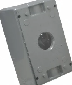 Electrical Outlet Box: Aluminum, Rectangle, 4-1/2" OAH, 2-1/2" OAW, 2" OAD, 1 Gang