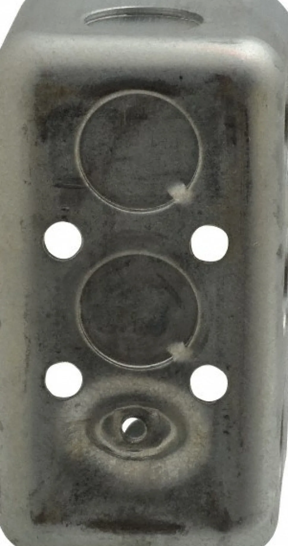 Electrical Outlet Box: Steel, Rectangle, 4" OAH, 2-1/8" OAW, 1-7/8" OAD, 1 Gang