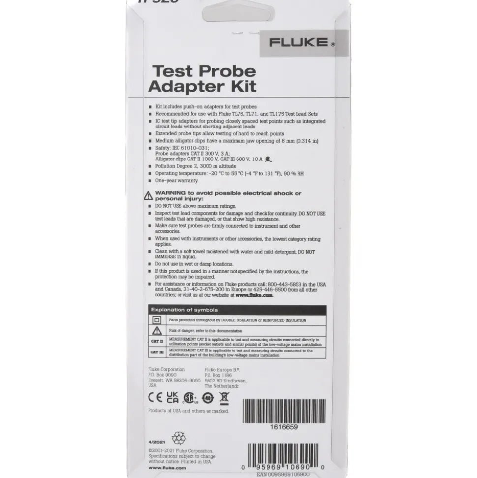 Electrical Probe Set: For TL71 Test Probe & TL75 Test Probe