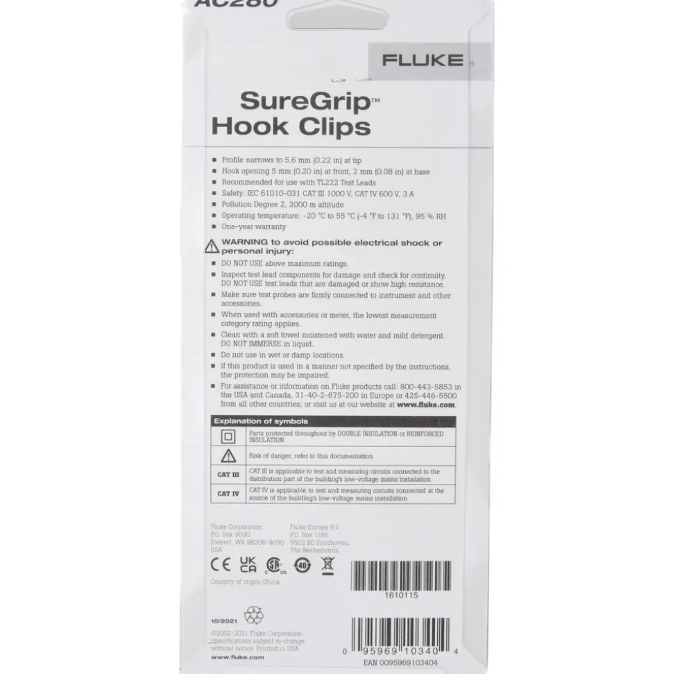Electrical Clip Kit: For TL222 Test Lead & TL224 Test Lead