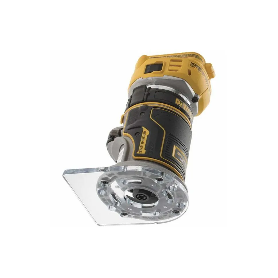 Electric Compact Router: 1/4" Collet, 4.0000" Base Dia, 1.25 hp, 16,000-27,000 RPM