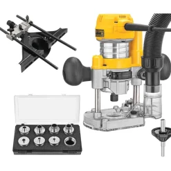 Electric Fixed/Plunge Combination Router: 1/4" Collet, 1.25 hp, 16000-27000 RPM