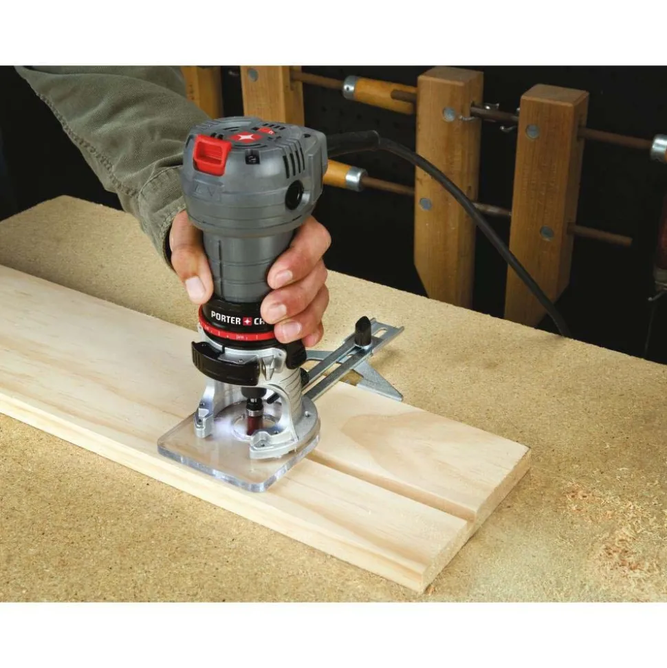 Electric Laminate Trimmer Router: 1/4" Collet, 0.50 hp, 31000 RPM