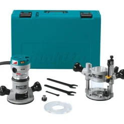 Electric Plunge Base Router: 1/2 & 1/4" Collet, 2.25 hp