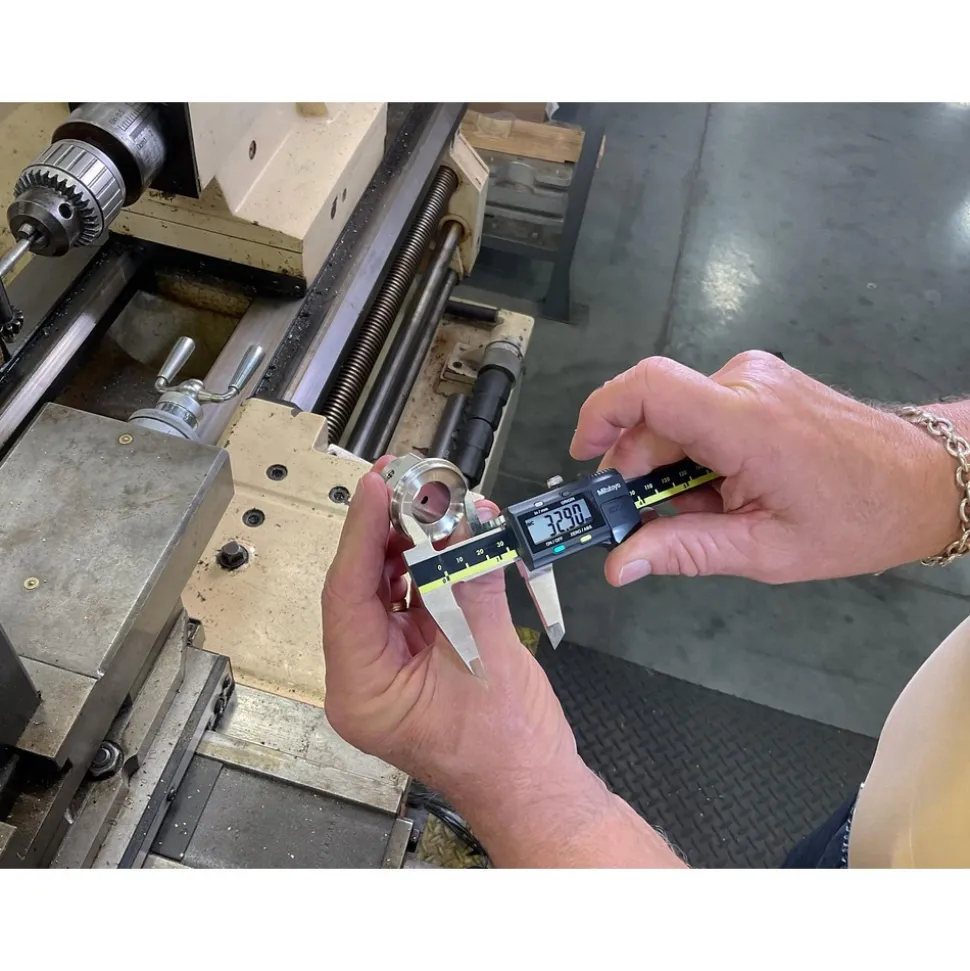 Electronic Caliper: 150.00 mm, 6", 0.01 mm, 0.0005" Resolution, +/-0.02 mm, +/-0.0010" Accuracy, Stainless Steel