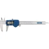 Electronic Caliper: 150.00 mm, 6", 0.01 mm, 0.0005" Resolution, +/-0.02 mm, +/-0.0010" Accuracy, Calibrated, Stainless Steel
