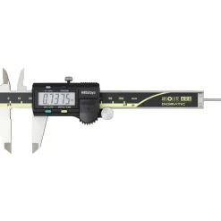 Electronic Caliper: 100.00 mm, 4", 0.01 mm, 0.0005" Resolution, +/-0.02 mm, +/-0.0010" Accuracy, Stainless Steel
