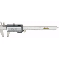 Electronic Caliper: 150.00 mm, 6", 0.0100 mm, 0.0005" Resolution, +/-0.02 mm, +/-0.0015" Accuracy, Stainless Steel