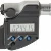 Electronic Outside Micrometer: 0.00 mm to 1", Solid Carbide Face, IP65