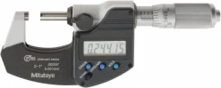 Electronic Outside Micrometer: 0.00 mm to 1", Solid Carbide Face, IP65